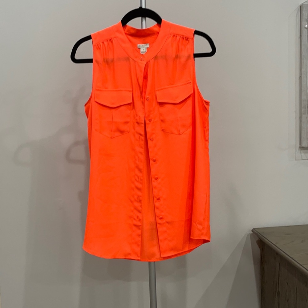 J.Crew Factory Sleeveless Button-down Top